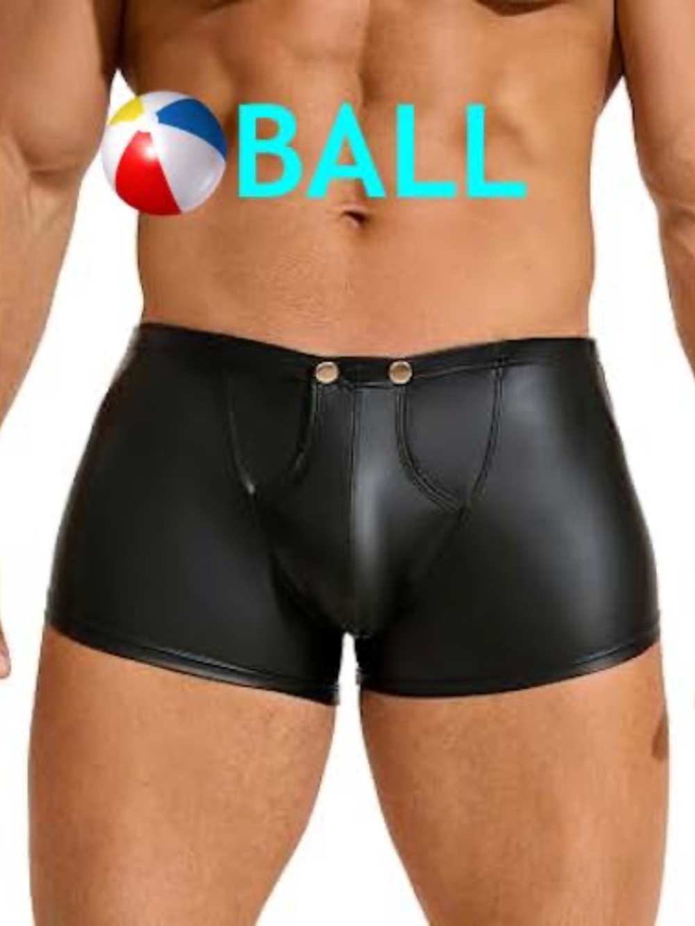 Ball Vegan Leather Stretch Snap Shorts Large runs small 34-40" waist Gently worn